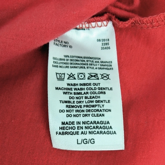 Kansas City Chiefs NFL Team Apparel Womens Sz Large Short Sleeve V-Neck - Picture 3 of 12